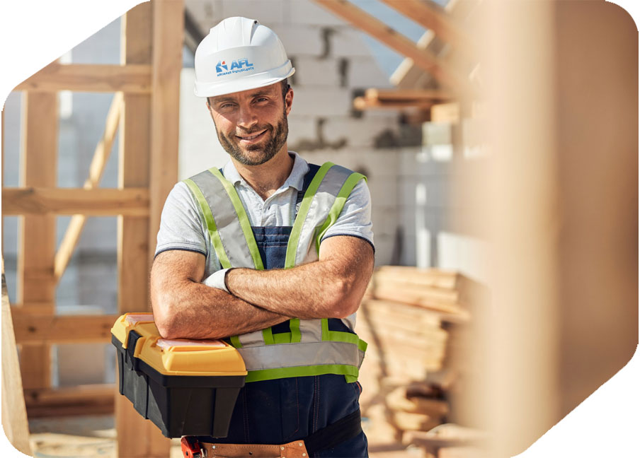 Ouvrier sur chantier AFL
